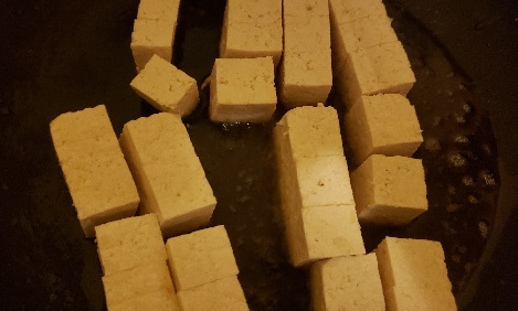 tofu frying